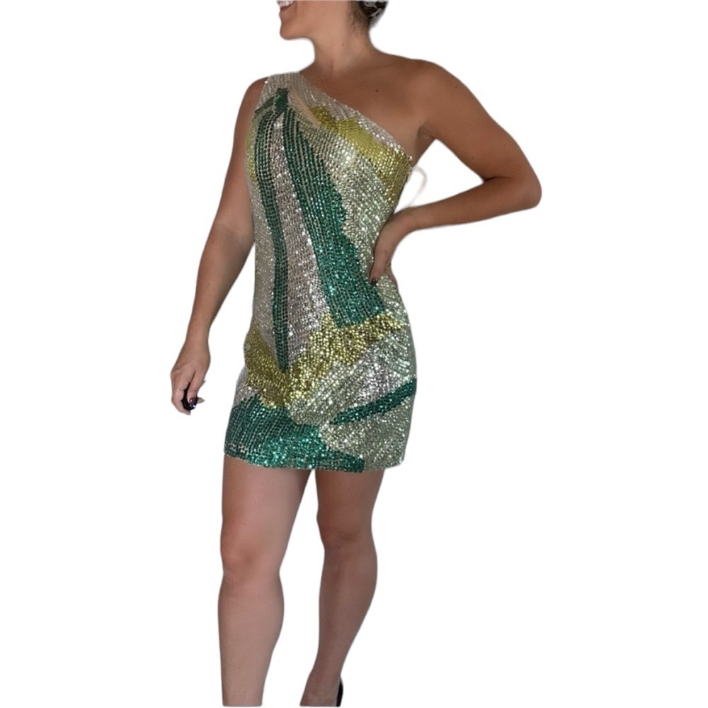 Jovani One Shoulder Sequin Dress